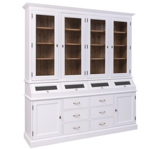 Casa Padrino Sideboard im Landhausstil mit 2 Türen und 6 Schubladen, 214 x 50 x 226 cm Casa Padrino Sideboard im Landhausstil mit 2 Türen und 6 Schubladen, 214 x 50 x 226 cm