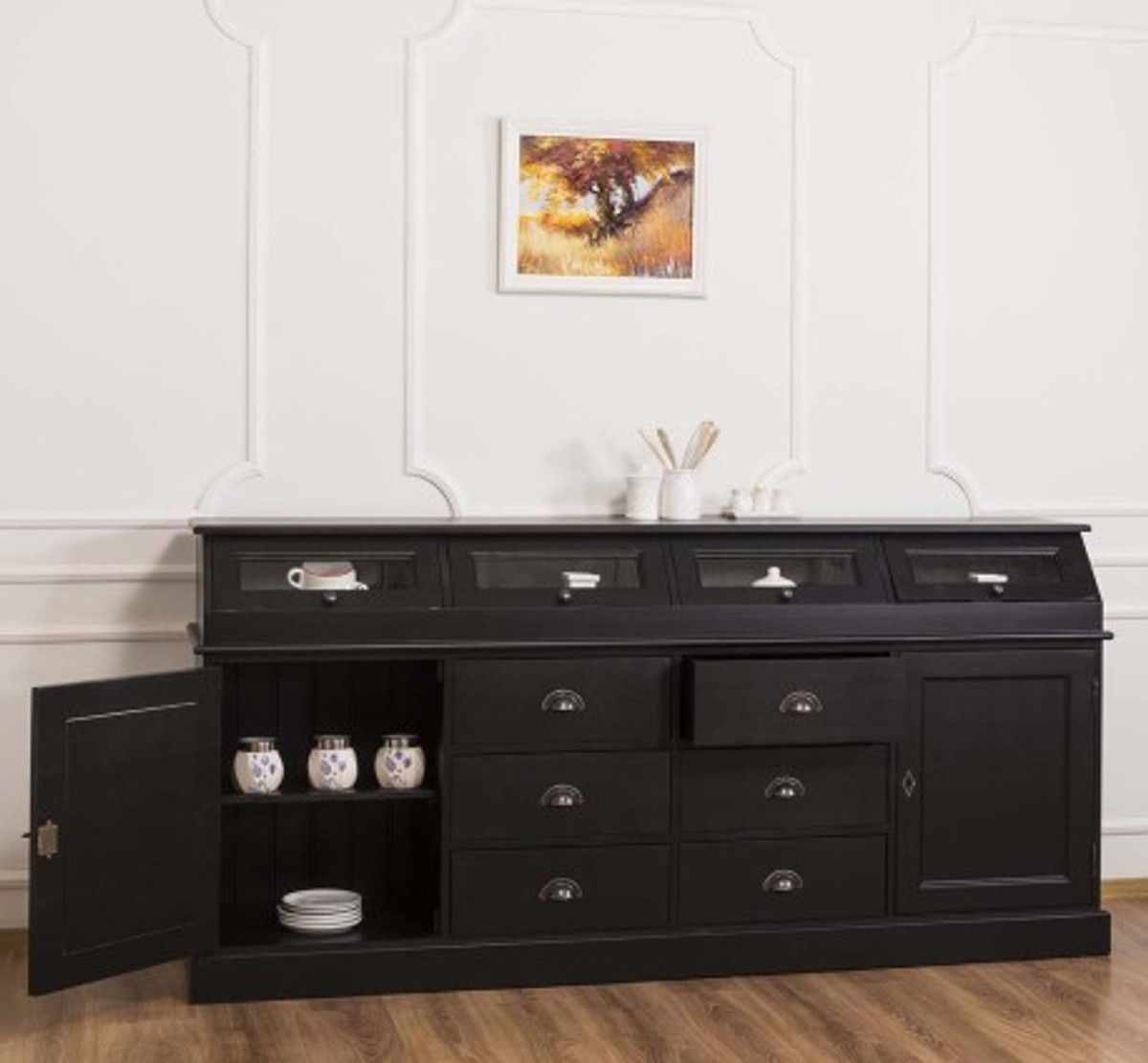 Casa Padrino Buffet style campagne avec 2 portes et 6 tiroirs, 208 x 50 x 100 cm Casa Padrino Buffet style campagne avec 2 portes et 6 tiroirs, 208 x 50 x 100 cm