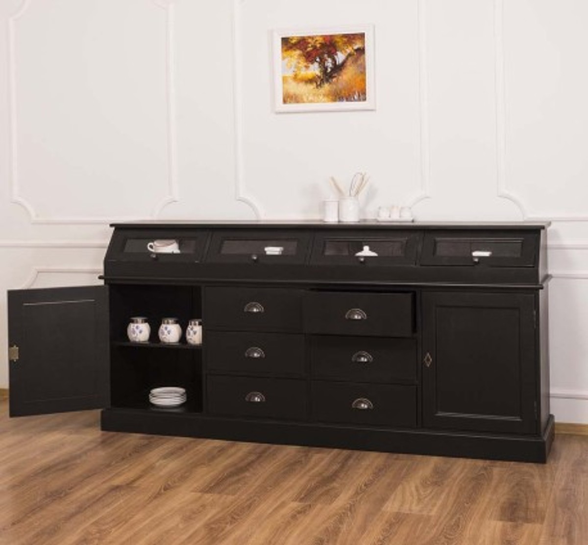 Casa Padrino Buffet style campagne avec 2 portes et 6 tiroirs, 208 x 50 x 100 cm Casa Padrino Buffet style campagne avec 2 portes et 6 tiroirs, 208 x 50 x 100 cm