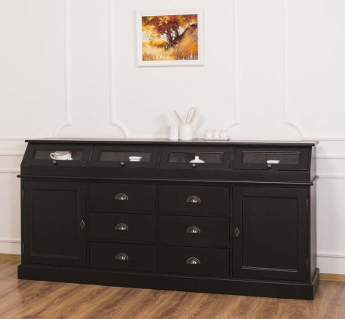 Casa Padrino Buffet style campagne avec 2 portes et 6 tiroirs, 208 x 50 x 100 cm Casa Padrino Buffet style campagne avec 2 portes et 6 tiroirs, 208 x 50 x 100 cm