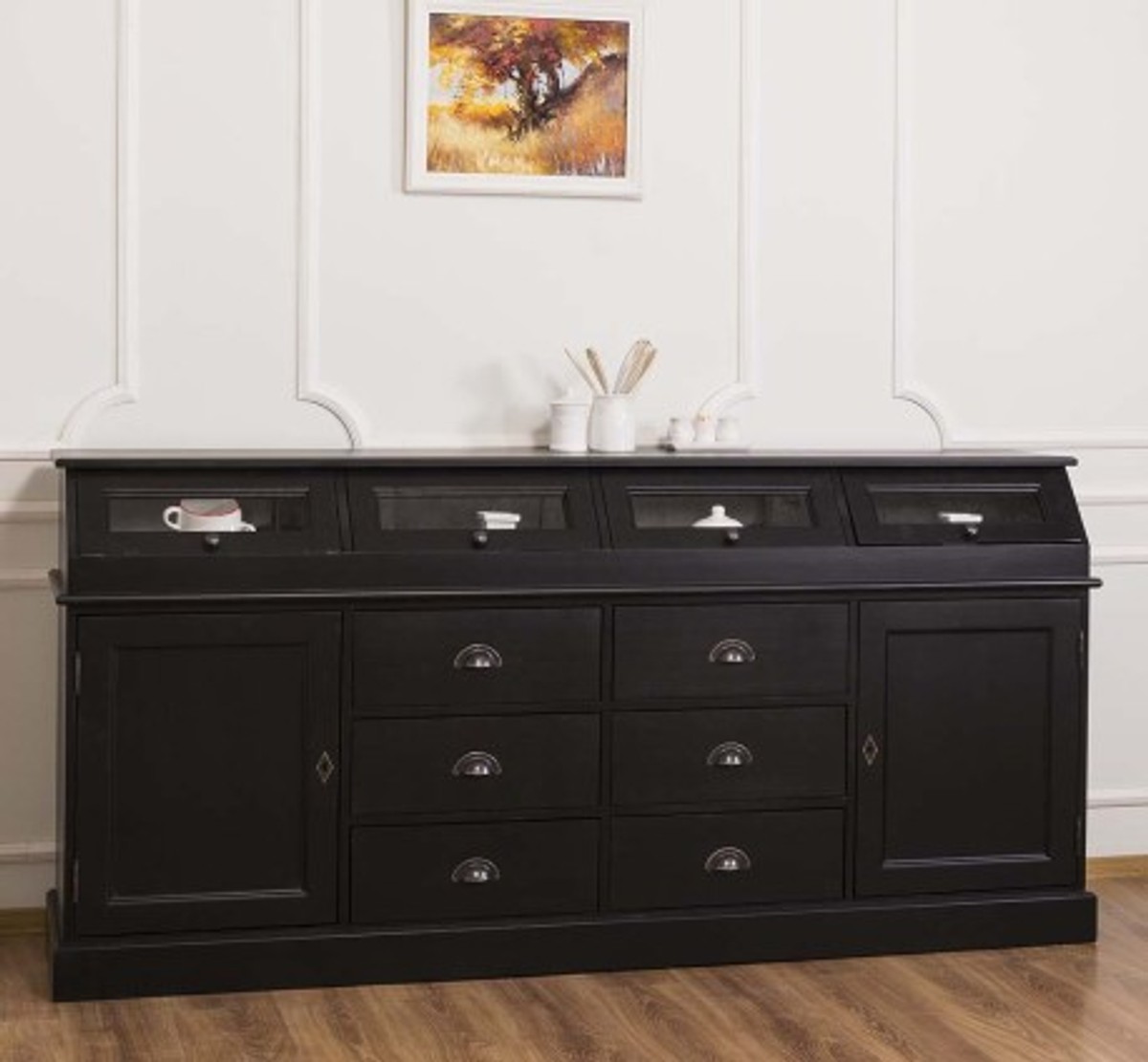Casa Padrino Buffet style campagne avec 2 portes et 6 tiroirs, 208 x 50 x 100 cm Casa Padrino Buffet style campagne avec 2 portes et 6 tiroirs, 208 x 50 x 100 cm
