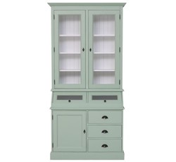 Casa Padrino Buffet style campagne avec 2 portes vitrées et 3 tiroirs, 113 x 50 x 226 cm Casa Padrino Buffet style campagne avec 2 portes vitrées et 3 tiroirs, 113 x 50 x 226 cm