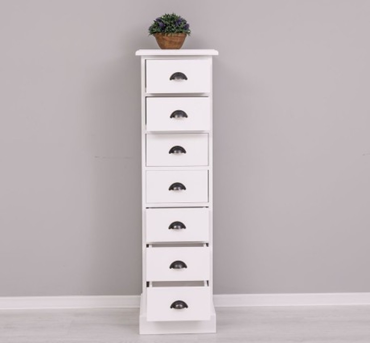 Casa Padrino Commode style campagne avec 7 tiroirs, 43 x 33 x 150 cm Casa Padrino Commode style campagne avec 7 tiroirs, 43 x 33 x 150 cm