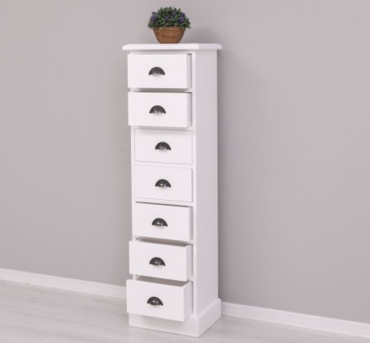 Casa Padrino Commode style campagne avec 7 tiroirs, 43 x 33 x 150 cm Casa Padrino Commode style campagne avec 7 tiroirs, 43 x 33 x 150 cm