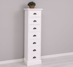Casa Padrino Commode style campagne avec 7 tiroirs, 43 x 33 x 150 cm Casa Padrino Commode style campagne avec 7 tiroirs, 43 x 33 x 150 cm