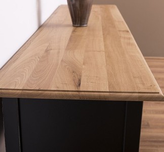 Casa Padrino Konsole im Landhausstil mit 2 Schubladen und Eichenholzplatte, 180 x 45 x 76 cm