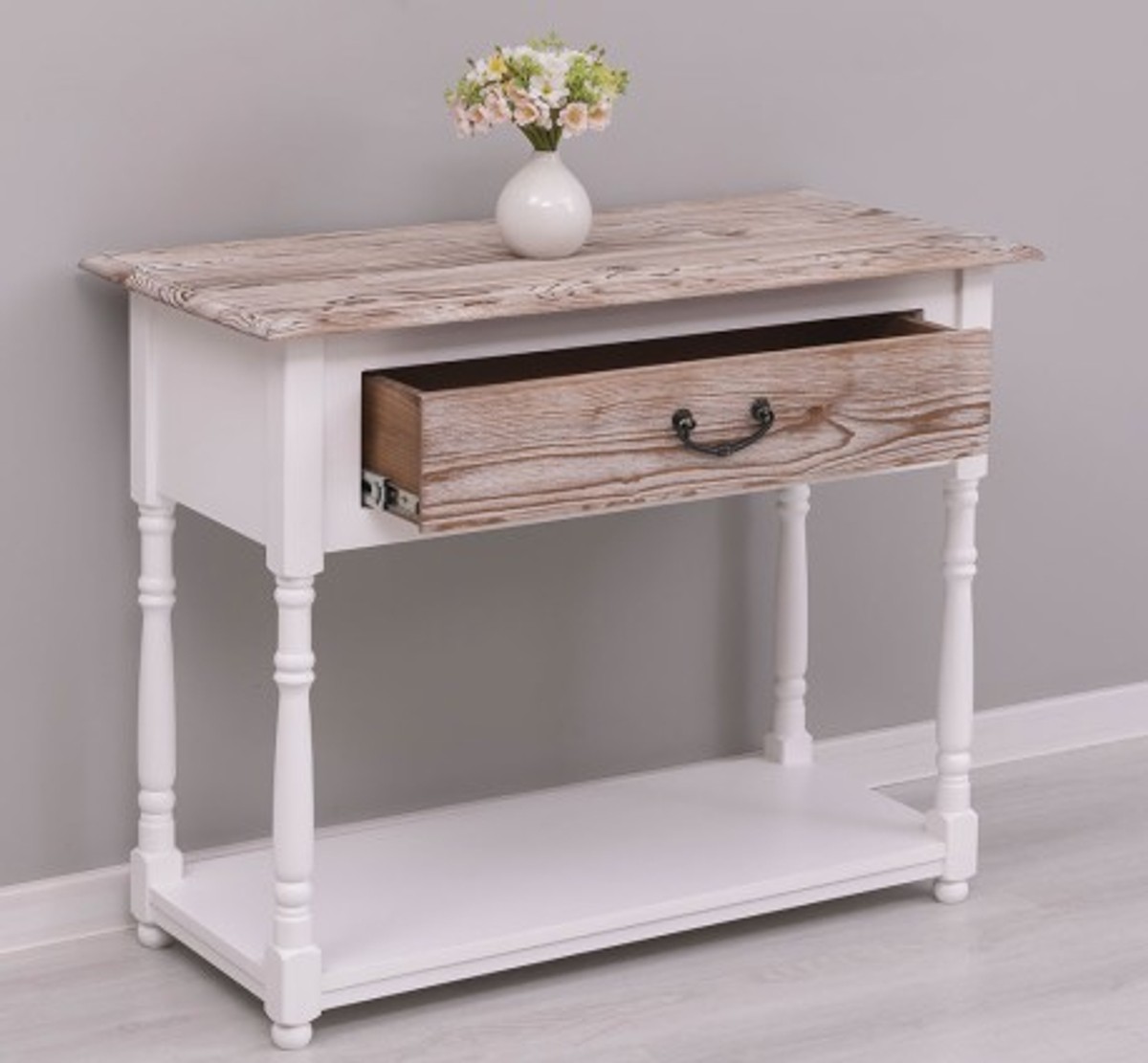 Casa Padrino Konsole im Landhausstil mit 1 Schublade, 96 x 45 x 76 cm