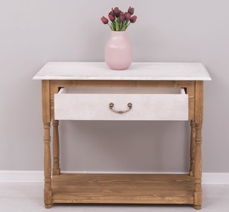 Casa Padrino Konsole im Landhausstil mit 1 Schublade, 96 x 45 x 76 cm