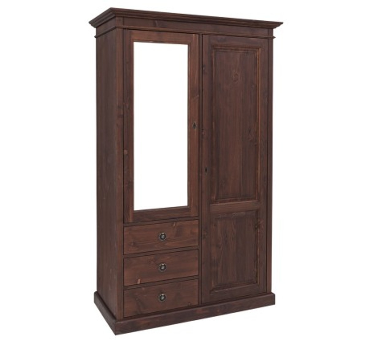 Casa Padrino Armario ropero estilo rústico con 2 puertas y 3 cajones, 121 x 59 x 197 cm Casa Padrino Armario ropero estilo rústico con 2 puertas y 3 cajones, 121 x 59 x 197 cm