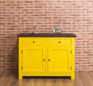 Casa Padrino Mobile da cucina stile country con 2 ante e 2 cassetti, 120 x 65 x 90 cm