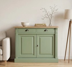 Casa Padrino Sideboard im Landhausstil mit 2 Türen und 2 Schubladen, 116 x 51 x 90 cm Casa Padrino Sideboard im Landhausstil mit 2 Türen und 2 Schubladen, 116 x 51 x 90 cm