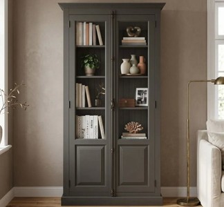 Casa Padrino Vitrina estilo rústico con 2 puertas, 110 x 40 x 210 cm Casa Padrino Vitrina estilo rústico con 2 puertas, 110 x 40 x 210 cm