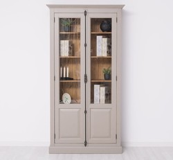 Casa Padrino Display Cabinet Country Style with 2 doors, 110 x 40 x 210 cm