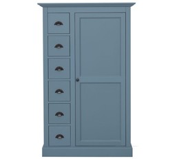 Casa Padrino Armoire à vêtements style campagne avec 1 porte et 6 tiroirs, 101 x 49 x 160 cm