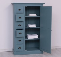 Casa Padrino Armoire à vêtements style campagne avec 1 porte et 6 tiroirs, 101 x 49 x 160 cm
