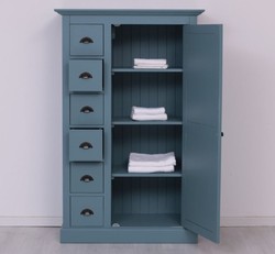 Casa Padrino Armoire à vêtements style campagne avec 1 porte et 6 tiroirs, 101 x 49 x 160 cm
