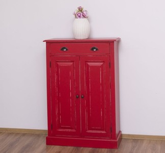Casa Padrino Schrank im Landhausstil mit 2 Türen und 1 Schublade, 85 x 35 x 120 cm