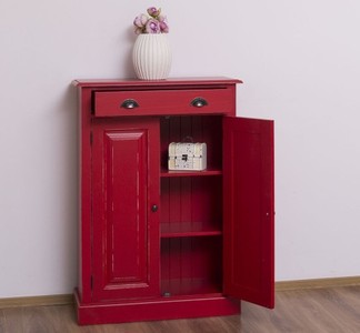 Casa Padrino Schrank im Landhausstil mit 2 Türen und 1 Schublade, 85 x 35 x 120 cm