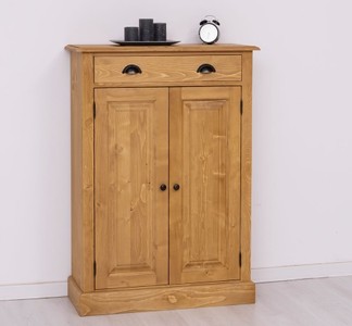 Casa Padrino Schrank im Landhausstil mit 2 Türen und 1 Schublade, 85 x 35 x 120 cm