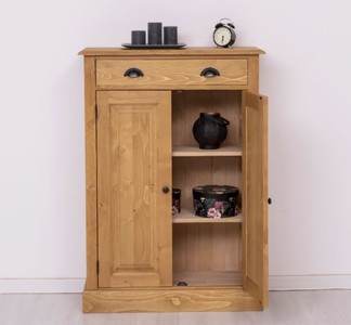 Casa Padrino Schrank im Landhausstil mit 2 Türen und 1 Schublade, 85 x 35 x 120 cm