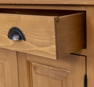 Casa Padrino Schrank im Landhausstil mit 2 Türen und 1 Schublade, 85 x 35 x 120 cm