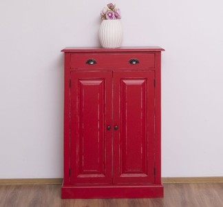 Casa Padrino Schrank im Landhausstil mit 2 Türen und 1 Schublade, 85 x 35 x 120 cm