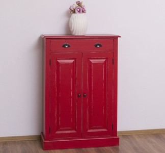 Casa Padrino Schrank im Landhausstil mit 2 Türen und 1 Schublade, 85 x 35 x 120 cm