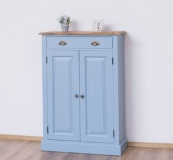 Casa Padrino Schrank im Landhausstil mit 2 Türen, 1 Schublade und Eichenholzplatte, 85 x 35 x 120 cm Casa Padrino Schrank im Landhausstil mit 2 Türen, 1 Schublade und Eichenholzplatte, 85 x 35 x 120 cm