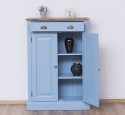 Casa Padrino Schrank im Landhausstil mit 2 Türen, 1 Schublade und Eichenholzplatte, 85 x 35 x 120 cm Casa Padrino Schrank im Landhausstil mit 2 Türen, 1 Schublade und Eichenholzplatte, 85 x 35 x 120 cm