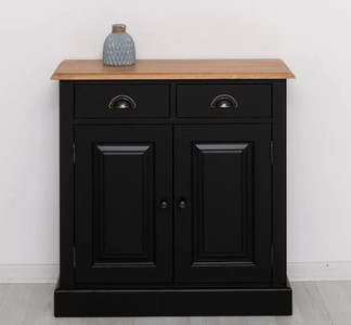 Casa Padrino Armadio stile country con 2 ante, 2 cassetti e piano in rovere, 85 x 35 x 85 cm