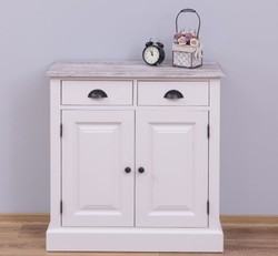 Casa Padrino Armadio stile country con 2 ante, 2 cassetti e piano in rovere, 85 x 35 x 85 cm Casa Padrino Armadio stile country con 2 ante, 2 cassetti e piano in rovere, 85 x 35 x 85 cm