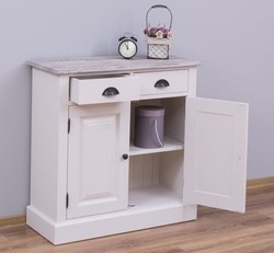 Casa Padrino Armadio stile country con 2 ante, 2 cassetti e piano in rovere, 85 x 35 x 85 cm Casa Padrino Armadio stile country con 2 ante, 2 cassetti e piano in rovere, 85 x 35 x 85 cm