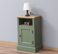 Casa Padrino Mesita de noche estilo rústico con 1 puerta, 47 x 32 x 74 cm Casa Padrino Mesita de noche estilo rústico con 1 puerta, 47 x 32 x 74 cm