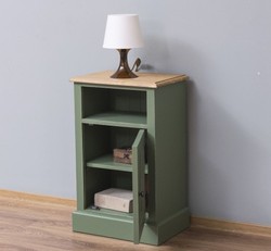 Casa Padrino Mesita de noche estilo rústico con 1 puerta, 47 x 32 x 74 cm Casa Padrino Mesita de noche estilo rústico con 1 puerta, 47 x 32 x 74 cm