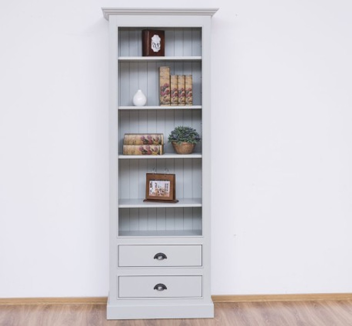 Casa Padrino Librería estilo rústico con 2 cajones, 79 x 39 x 210 cm Casa Padrino Librería estilo rústico con 2 cajones, 79 x 39 x 210 cm
