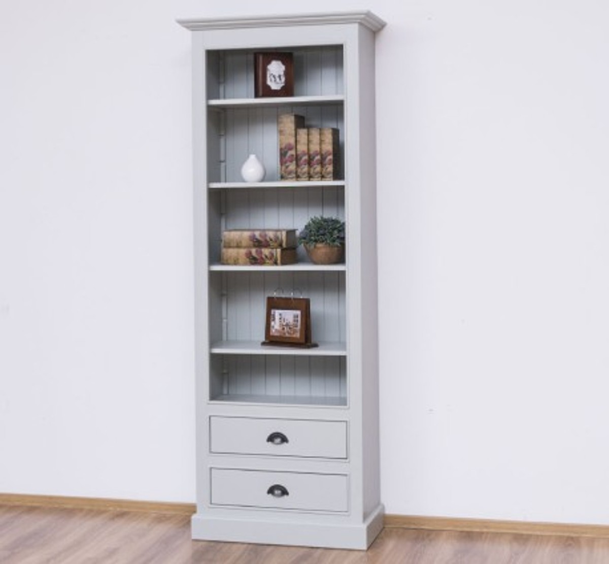 Casa Padrino Librería estilo rústico con 2 cajones, 79 x 39 x 210 cm Casa Padrino Librería estilo rústico con 2 cajones, 79 x 39 x 210 cm