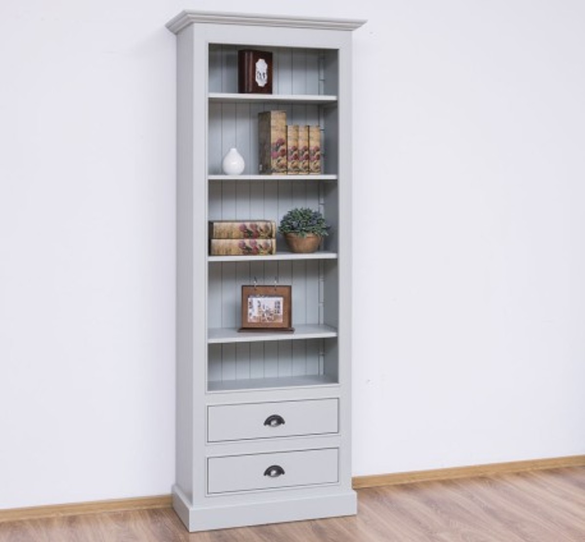 Casa Padrino Librería estilo rústico con 2 cajones, 79 x 39 x 210 cm Casa Padrino Librería estilo rústico con 2 cajones, 79 x 39 x 210 cm