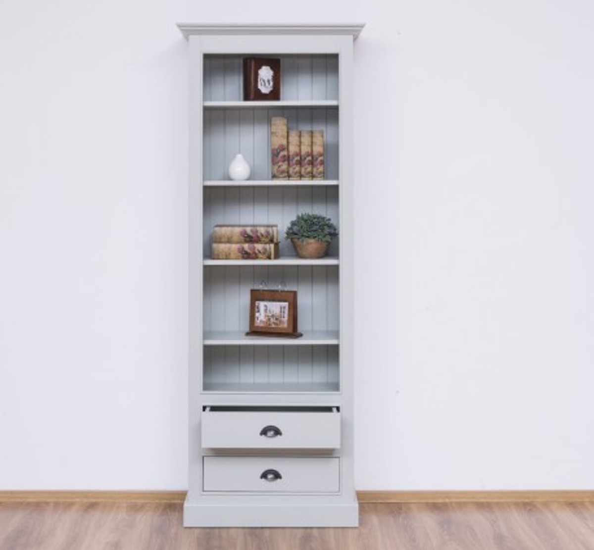 Casa Padrino Librería estilo rústico con 2 cajones, 79 x 39 x 210 cm Casa Padrino Librería estilo rústico con 2 cajones, 79 x 39 x 210 cm