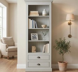 Casa Padrino Librería estilo rústico con 2 cajones, 79 x 39 x 210 cm Casa Padrino Librería estilo rústico con 2 cajones, 79 x 39 x 210 cm