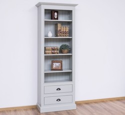 Casa Padrino Librería estilo rústico con 2 cajones, 79 x 39 x 210 cm Casa Padrino Librería estilo rústico con 2 cajones, 79 x 39 x 210 cm