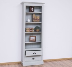 Casa Padrino Librería estilo rústico con 2 cajones, 79 x 39 x 210 cm Casa Padrino Librería estilo rústico con 2 cajones, 79 x 39 x 210 cm