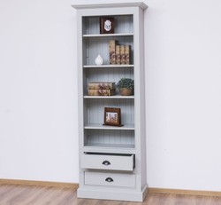 Casa Padrino Librería estilo rústico con 2 cajones, 79 x 39 x 210 cm Casa Padrino Librería estilo rústico con 2 cajones, 79 x 39 x 210 cm
