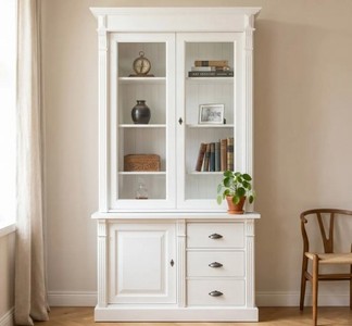 Casa Padrino Vitrina estilo rústico con 1 puerta, 120 x 51 x 228 cm Casa Padrino Vitrina estilo rústico con 1 puerta, 120 x 51 x 228 cm