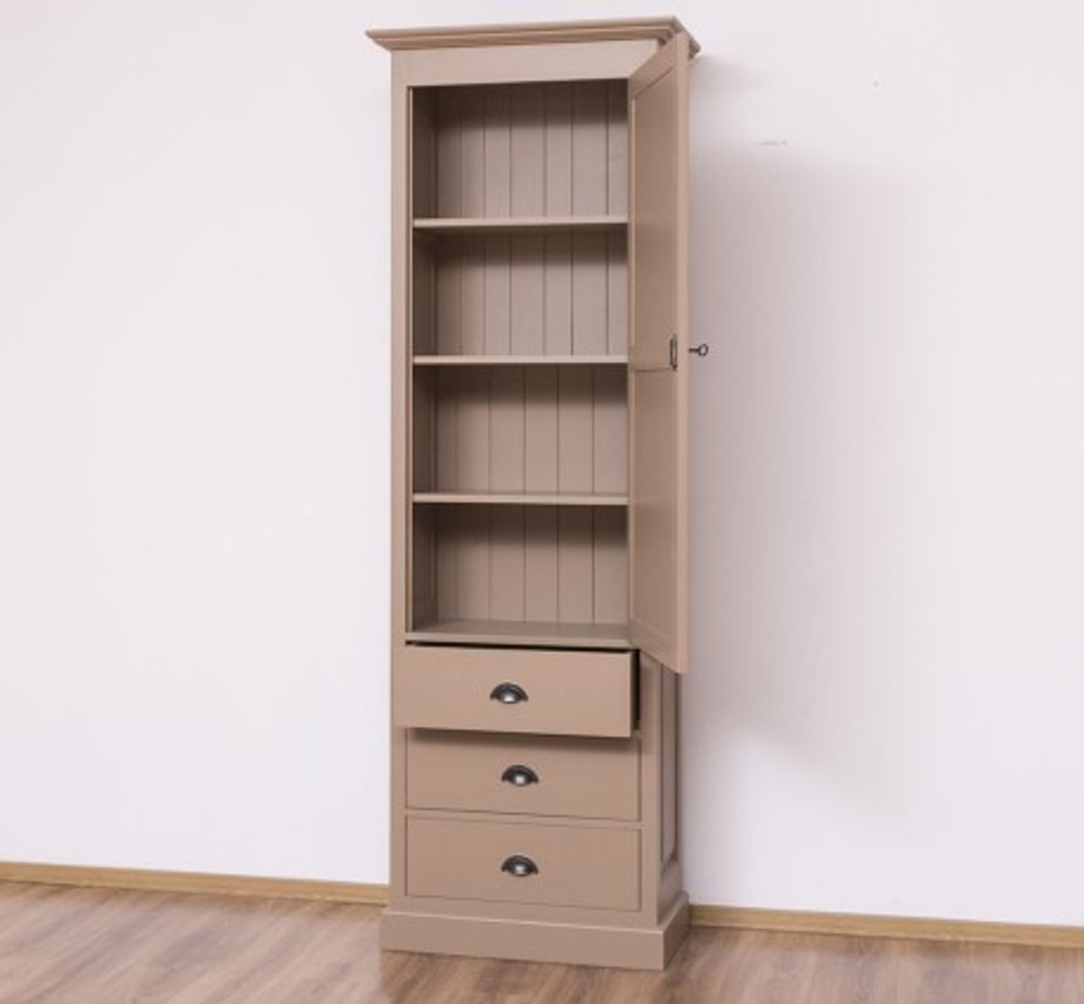 Casa Padrino Kleiderschrank im Landhausstil mit 3 Schubladen, 75 x 40 x 220 cm