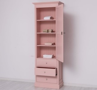 Casa Padrino Kleiderschrank im Landhausstil mit 3 Schubladen, 75 x 40 x 220 cm