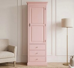 Casa Padrino Armoire à vêtements style campagne avec 3 tiroirs, 75 x 40 x 220 cm