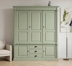 Casa Padrino Armoire à vêtements style campagne avec 3 portes et 3 tiroirs, 176 x 59 x 210 cm Casa Padrino Armoire à vêtements style campagne avec 3 portes et 3 tiroirs, 176 x 59 x 210 cm