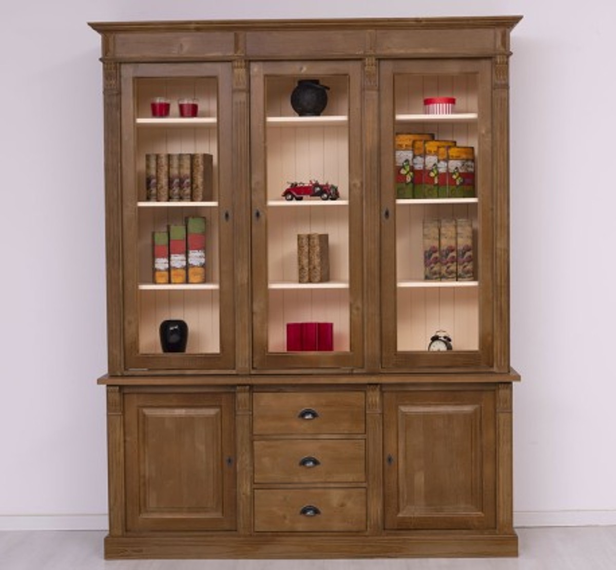 Casa Padrino Display Cabinet Country Style with 2 doors, 183 x 51 x 228 cm Casa Padrino Display Cabinet Country Style with 2 doors, 183 x 51 x 228 cm
