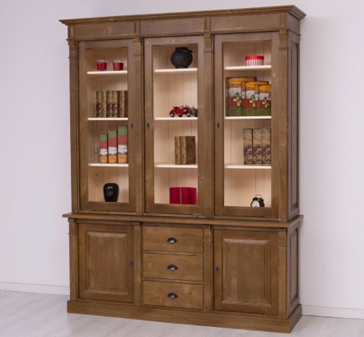 Casa Padrino Display Cabinet Country Style with 2 doors, 183 x 51 x 228 cm Casa Padrino Display Cabinet Country Style with 2 doors, 183 x 51 x 228 cm