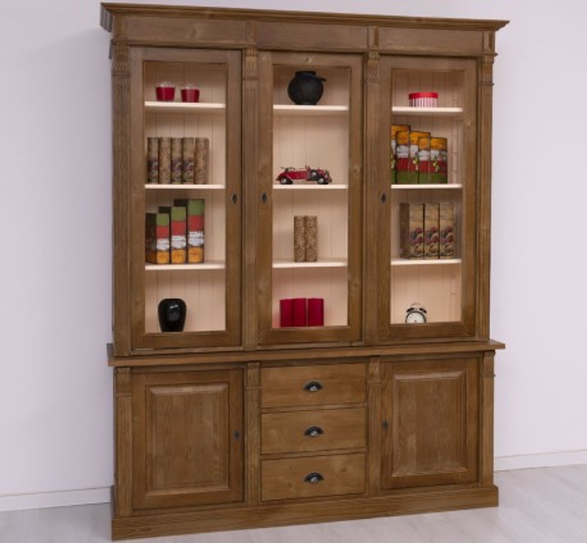 Casa Padrino Display Cabinet Country Style with 2 doors, 183 x 51 x 228 cm Casa Padrino Display Cabinet Country Style with 2 doors, 183 x 51 x 228 cm